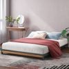 Zinus Queen Ironline Bed Frame Wood & Metal Bed Base Bamboo - 15cm High