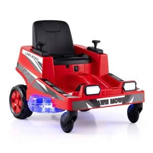 Costway Kid Ride on Lawn Mower Electric Car Outdoor Toy Car Gift Red