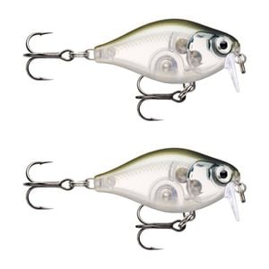 2x Rapala 3.5cm X Light Crank Shallow Run Crankbait Fishing Lure -Ghost Shinner