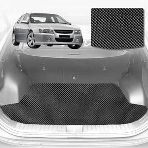 6D Diamond Car Boot Mat for Holden Commodore (VT VX VY VZ)1997-2006-Cargo Mat-Black-Outback GT
