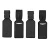 2x 2pc Paklite Adjustable ID Luggage Accessory Tag Set w/Loop Strap 5x26cm Black