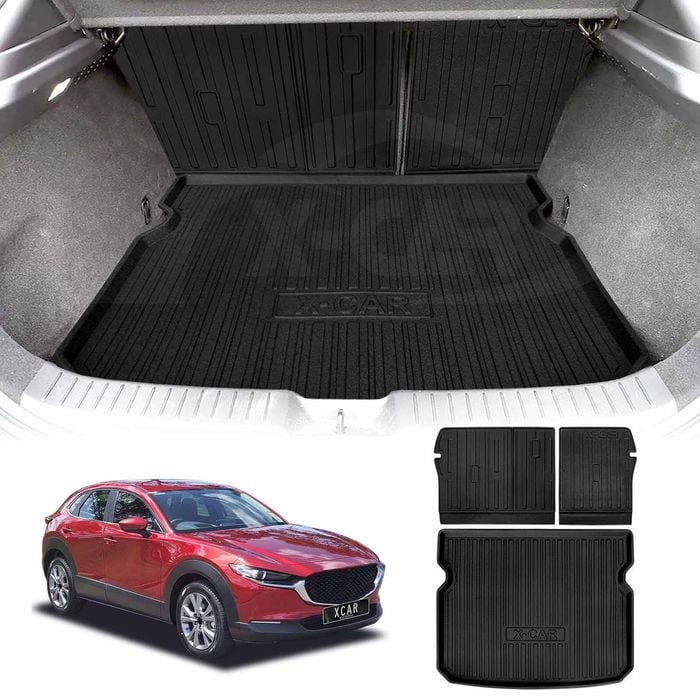 Boot Liner Back Seat Protector for Mazda CX-30 CX30 2019-Onwards All Weather Cargo Trunk Kick Mats
