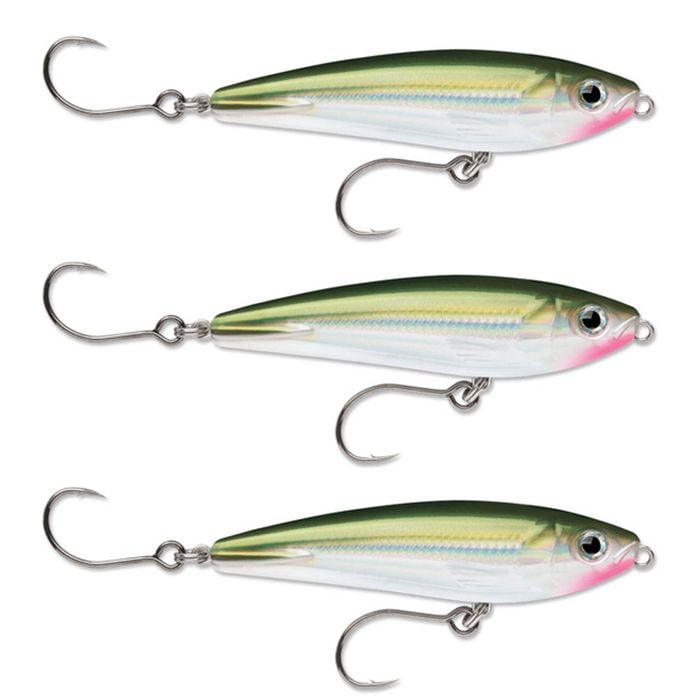3x Rapala 9cm Saltwater X Rap SubWalk Walk the Dog Bait Fish Lures - OGreen