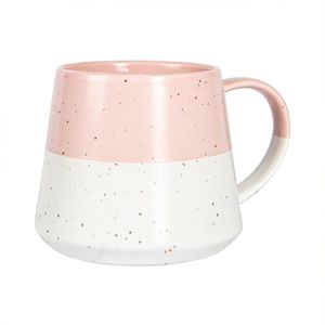 Nicola Spring Dipped Flecked Stoneware Belly Mug - 370ml - Dusty Pink
