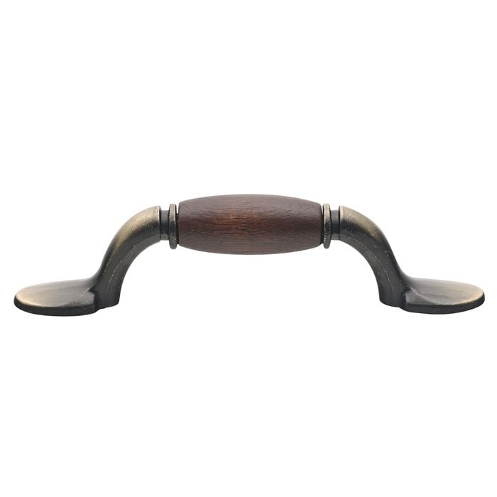 Prestige Bagged Beech And Antique Brass Curved Wood Handle