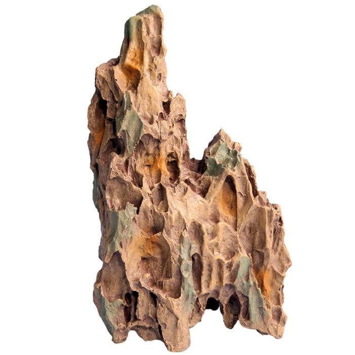 Aqua one petrified wood mountain style ornament (37871)