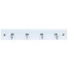 Mode Perma White Board With 4 Chrome Hooks Key Rack