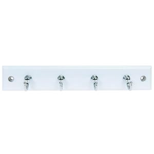 Mode Perma White Board With 4 Chrome Hooks Key Rack