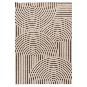 Loopsie-330cm X 240cm-corinth Dark Brown And Cream Arch Washable Rug