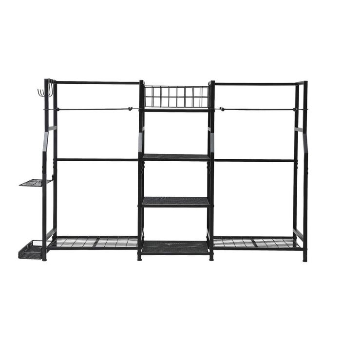 Everfit Golf Bag Storage Golfing Equipment Rack Holds 2 Bags 16 Clubs