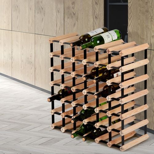 Artiss 42 Bottle Wine Rack Natural Bunnings Australia