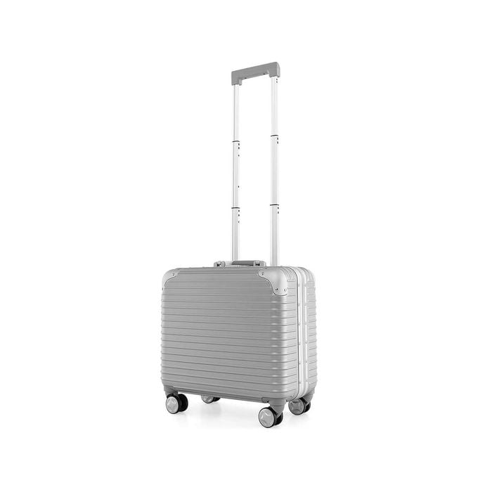 Costway 16'' Business Travel Luggage Trolley Adjustable Carry On Luggage Aluminum Silver