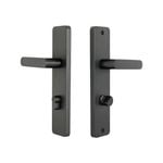 Ikonic 260 x 60mm Oslo Matte Black Entrance Lockset - 260mm Matte Black