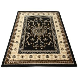 The Estate Collection 160 x 225cm Black Antalya Classical Rug