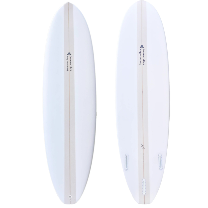 Summer vibes Mini Mal Funboard Surfboard - Beige - BEIGE, 8'0" x 21 3/4" x 2 7/8" 58.7L