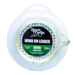 Black Magic Wind On Tough Trace Monofilament Fishing Leader 100lb