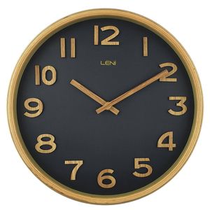 Leni Tilia Silent Sweeping Home Wall Clock 25.5cm Black
