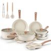 ZUNI 19PCS Nonstick Cookware Set Granite Coating Cooking Pots & Pans