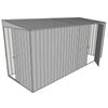 Build-a-Shed 1.5 x 4.5 x 2m Sliding Door Tunnel Shed with Side Door - Zinc