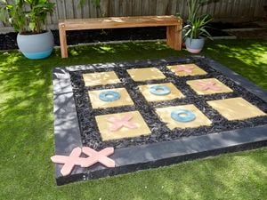 DIY Step Image - D.I.Y. giant outdoor noughts and crosses . Blob storage upload.