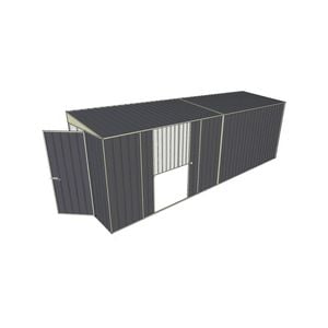Build-a-Shed 1.5 x 6 x 2m Skillion Double Sliding Side Door Shed - Grey