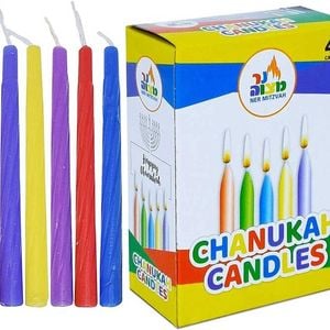 Ner Mitzvah Multi Color Standard Chanukah  Hannukah 1 Pack Of 44pcs
