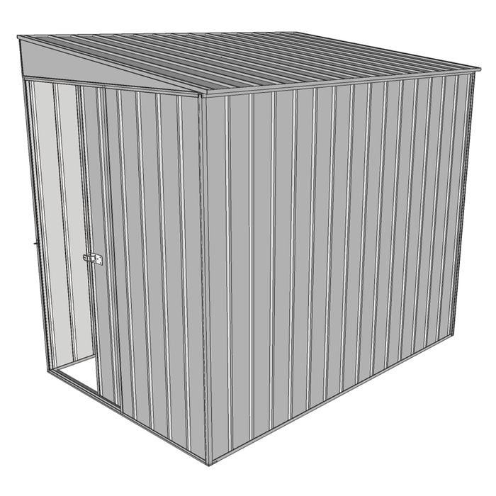 Build-a-Shed 1.5 x 2.3 x 2m Skillion Shed without Side Doors - Zinc