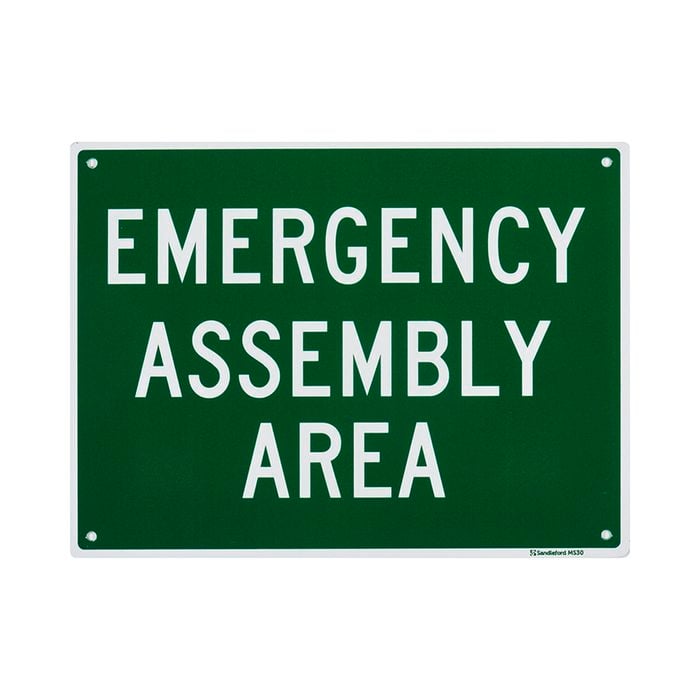 Sandleford 300 x 225mm Emergency Assembly Point Plastic Sign