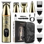 OZK All Metal 5 in 1 Hair Trimmer Men's Multi-function Electric Hair Clipper