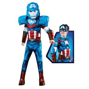 Marvel Size L Captain America Mechstrike Kids Deluxe Costume Set Dress Up Party