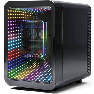 Advwin 20l Mini Fridge with Led Lighting & Mirror Door