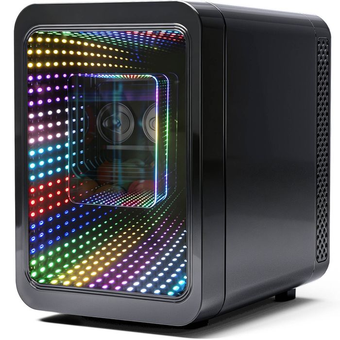 Advwin 20l Mini Fridge with Led Lighting & Mirror Door
