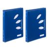 2x Colourhide 48cm Zipper Ring Binder File/paper Holder Document Organiser Blue