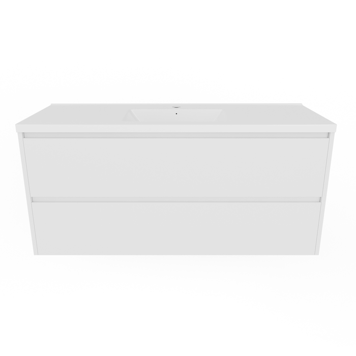 Forme 1200mm White Razor Wallhung Vanity With Porcelain Top
