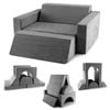 Costway 8pcs Modular Play Sofa Couch Building Blocks Kids Lounge Chair Grey