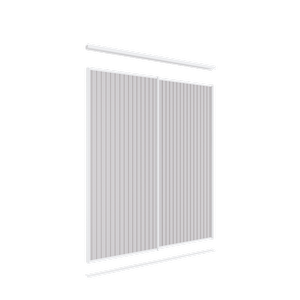 Lugna 2100 x 1201-1800mm Double Sliding Door VJ Panel Package