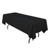 Just Party Linen Tablecloth Rectangle 228x396cm - Black