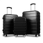 ALFORDSON 3pcs Luggage Trolley Suitcase Set Black