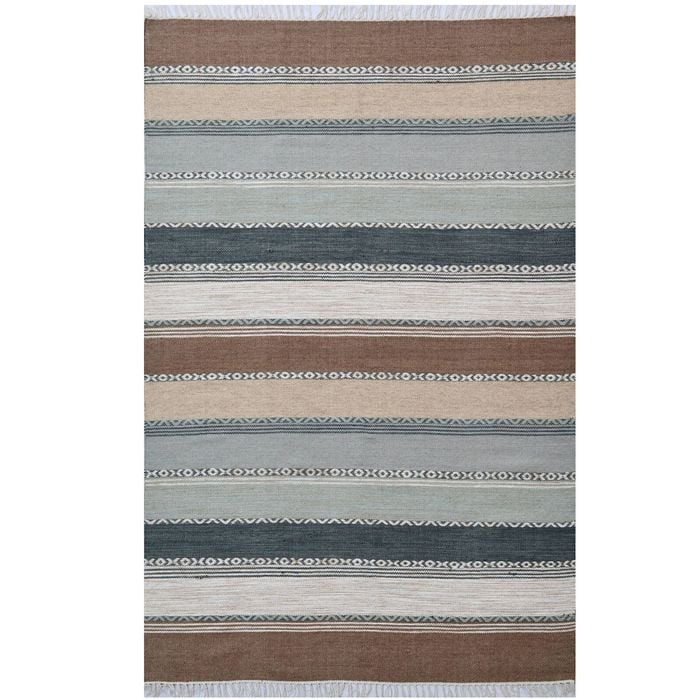 Handwoven Woollen Durrie Rug - Clay 6254 - Peach Multi - 110x160cm