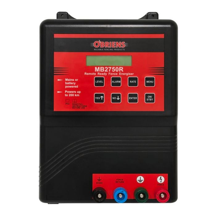 O'Briens 200km Mains/Battery Electric Fencing Energizer