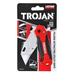 Trojan Folding Retractable Utility Knife