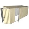Build-a-Shed 1.5 x 4.5 x 2m Single Hinged Side Door Skillion Shed - Cream