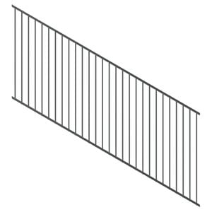 ProtectorAl 1201 - 2400 x 1200mm Monument Raked 16-30º Flat Top Pool Fence Panel