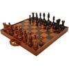 Teak Chess Case And 20cm Chess Pieces