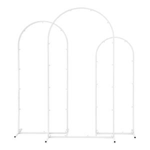 Wedding Arch Backdrop Stand Set Of 3 Metal Wedding Arched Frame White,stable Balloon Arch Standfor Wedding, Baby Shower