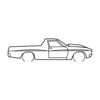 Holden HZ Sandman Silhouette Metal Wall Art