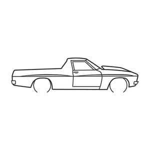Holden HZ Sandman Silhouette Metal Wall Art