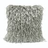 Morocco Shaggy Filled Cushion - Silver 45cm x 45cm