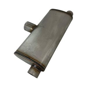 Redback 3" Performance Muffler East / West - 9" X 4" Oval, 20" Long, 409 Ss