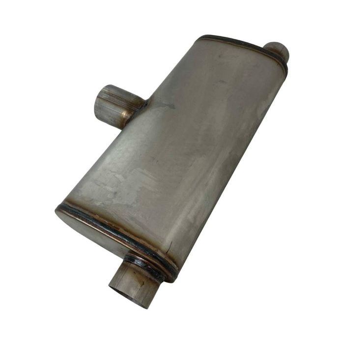 Redback 3" Performance Muffler East / West - 9" X 4" Oval, 20" Long, 409 Ss